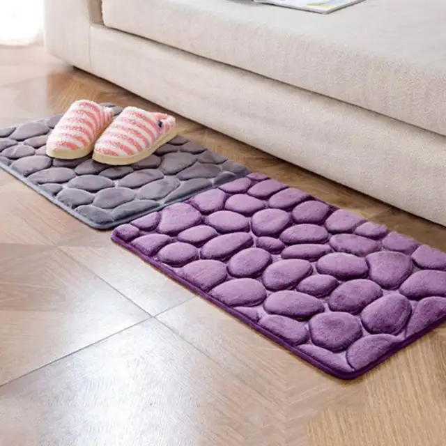 Bathroom Mats Rug Kit Toilet Bathroom Silicone Toilet Floor Shaggy Memory Foam Kicthen Door Mats Carpet Microfiber