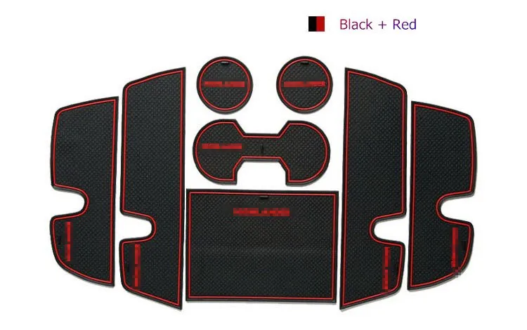 

For Toyota Highlander 2009-2013 Gate Slot Rubber Car Mat/Pad Non-Slip Car Accessories LHD DM-074 Free Shipping 3Colors 8PCS