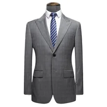 Клетчатые деловые мужские костюмы на заказ, классический серый клетчатый Свадебный костюм для мужчин, костюм жениха на заказ, шерстяные смокинги для мужчин