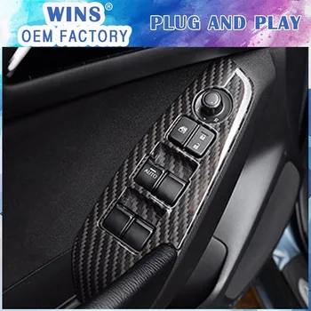 

Car Styling Interior Window switch Decoration Protection For MAZDA 3 Axela 2014-2017 Window Lift Control Switch Cover trim