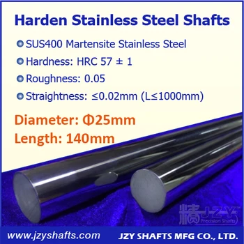 

Dia 25mm L140mm 3pcs/lot hardened linear round rod HRC57 high precision cnc guide part cyliner liner rail shaft high roughness