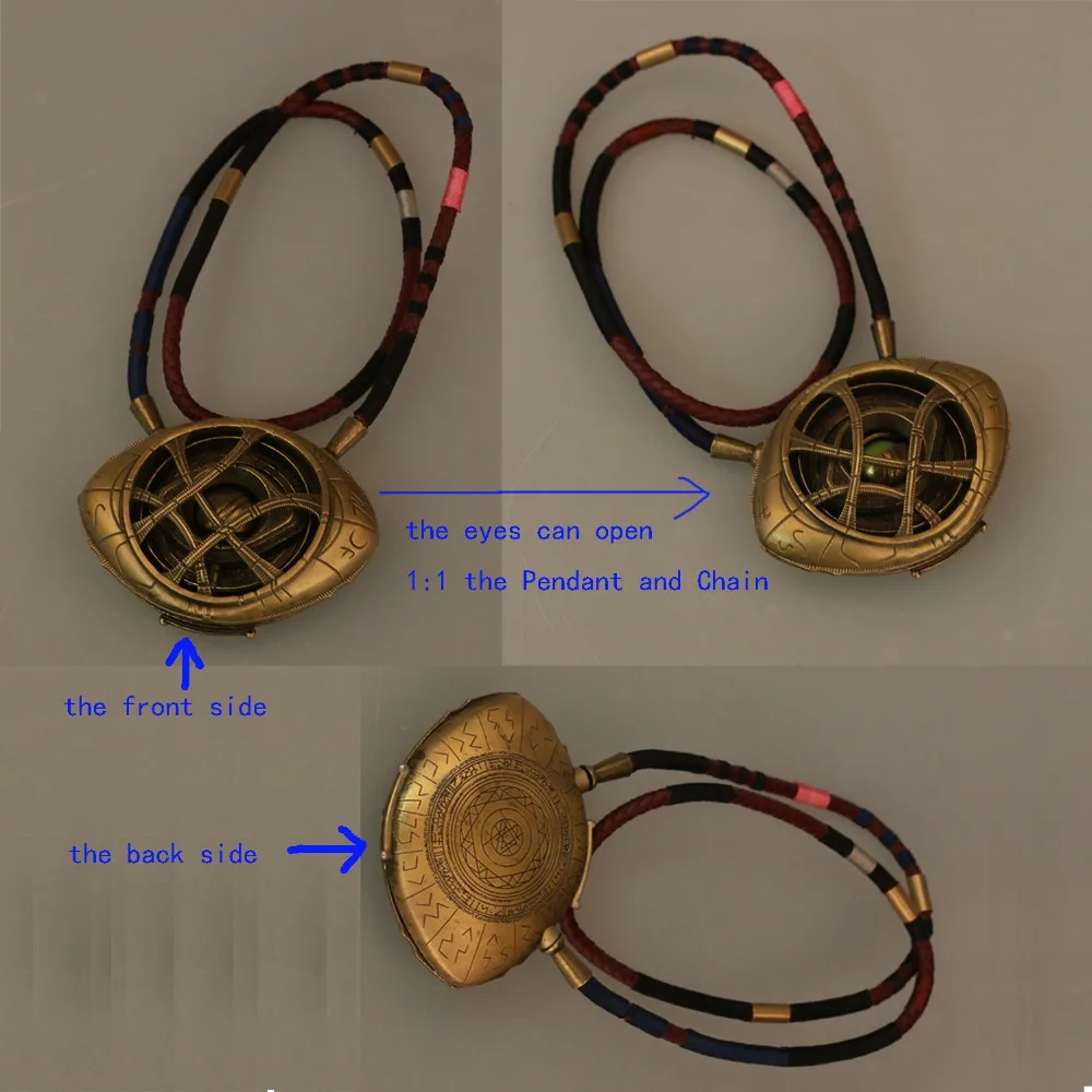 

Doctor Strange Necklace Cos Steve Eye of Agamotto Necklace Eyes Can Open Cosplay Props New