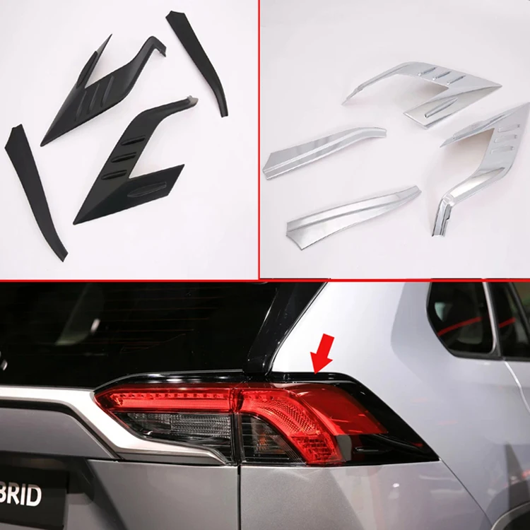 

For TOYOTA Rav4 2019 2020 Decorate Accessories Trim Tail Light Rear Back Frame Lamp Cover molding Car Styling