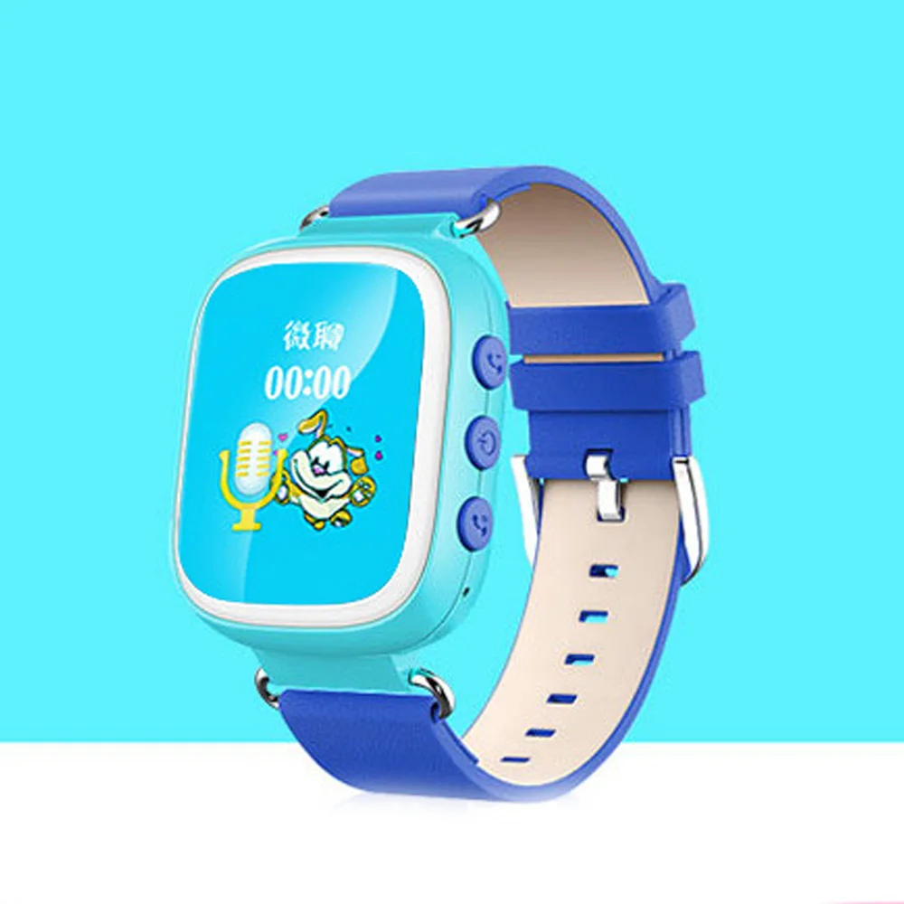 Q80 анти-потеря Дети Смарт наручные часы-трекер SOS SIM расположение цветной экран - Цвет: Синий
