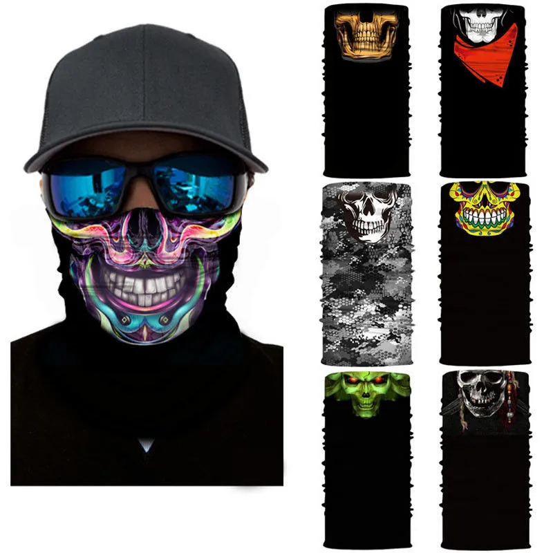 

Cool Sexy Skulls Biker Balaclava Neck Tube Snood Scarf Face Mask Warmer Bandana