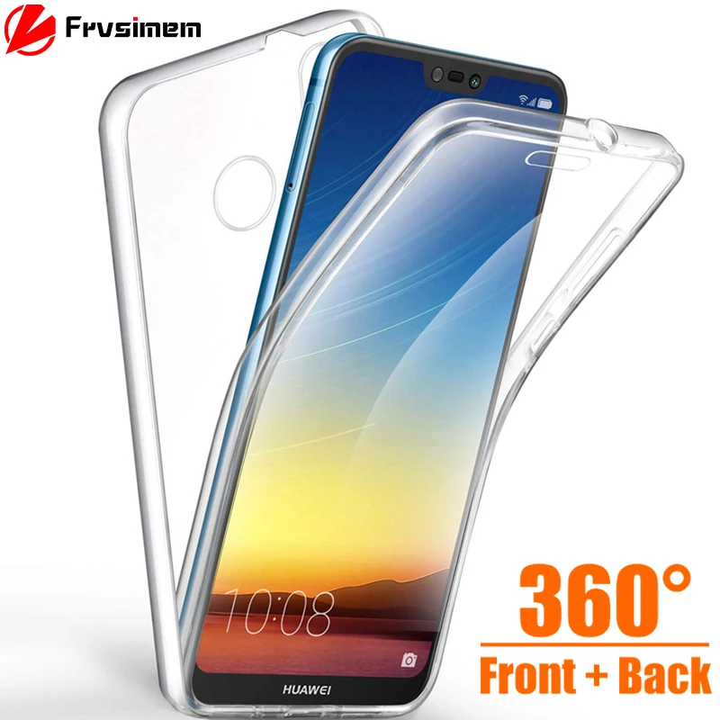 360 Degree Full Body Case For Huawei P Smart 2019 + 5.65 6.3 inch 6.21 Plus Transparent Silicone Gel TPU Soft Cover |