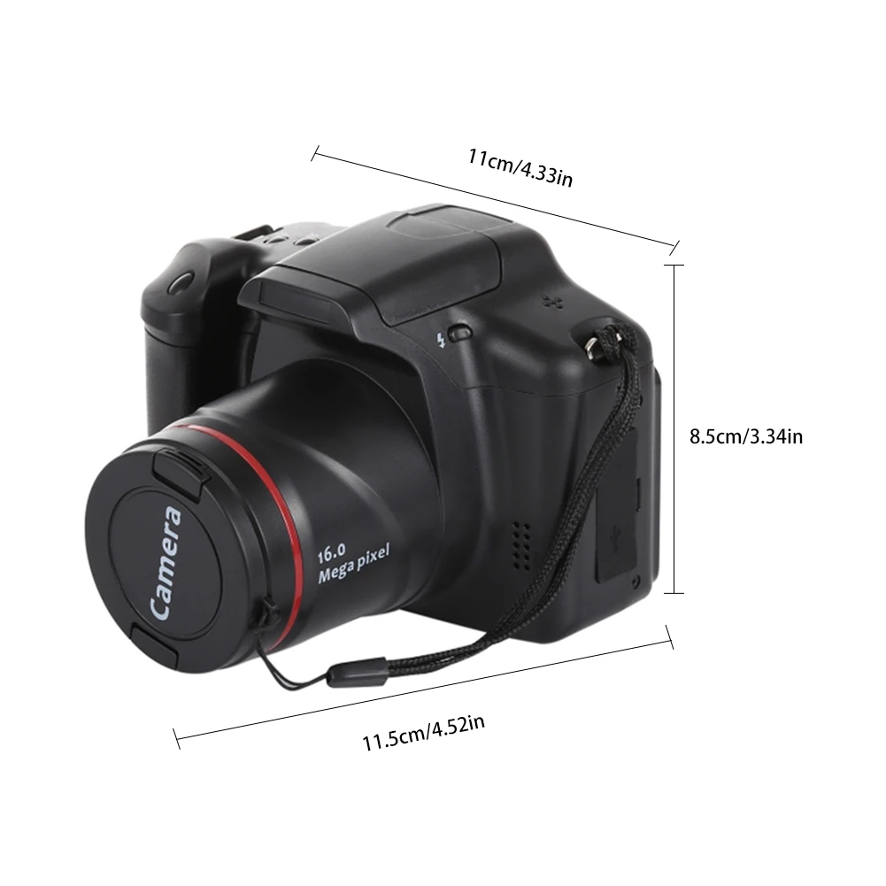 HD 1080 P 2,4 ''SLR Камера CMOS сухая батарея домашняя телефото цифровая камера портативный цифровой фиксированный объектив 16X зум AV интерфейс