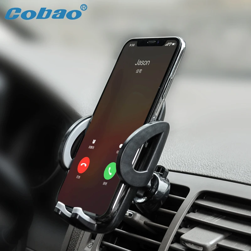 Cobao الهاتف المحمول سيارة حامل 360 درجة حامل هاتف في سيارة فتحة تهوية عامة الهاتف المحمول جبل حامل ل فون X Gps دعم