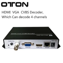OTON JM300 H.264 HD видео и аудио потока декодер HDMI+ VGA+ CVBS AV RCA Выход для рекламный дисплей Камера прямые трансляции