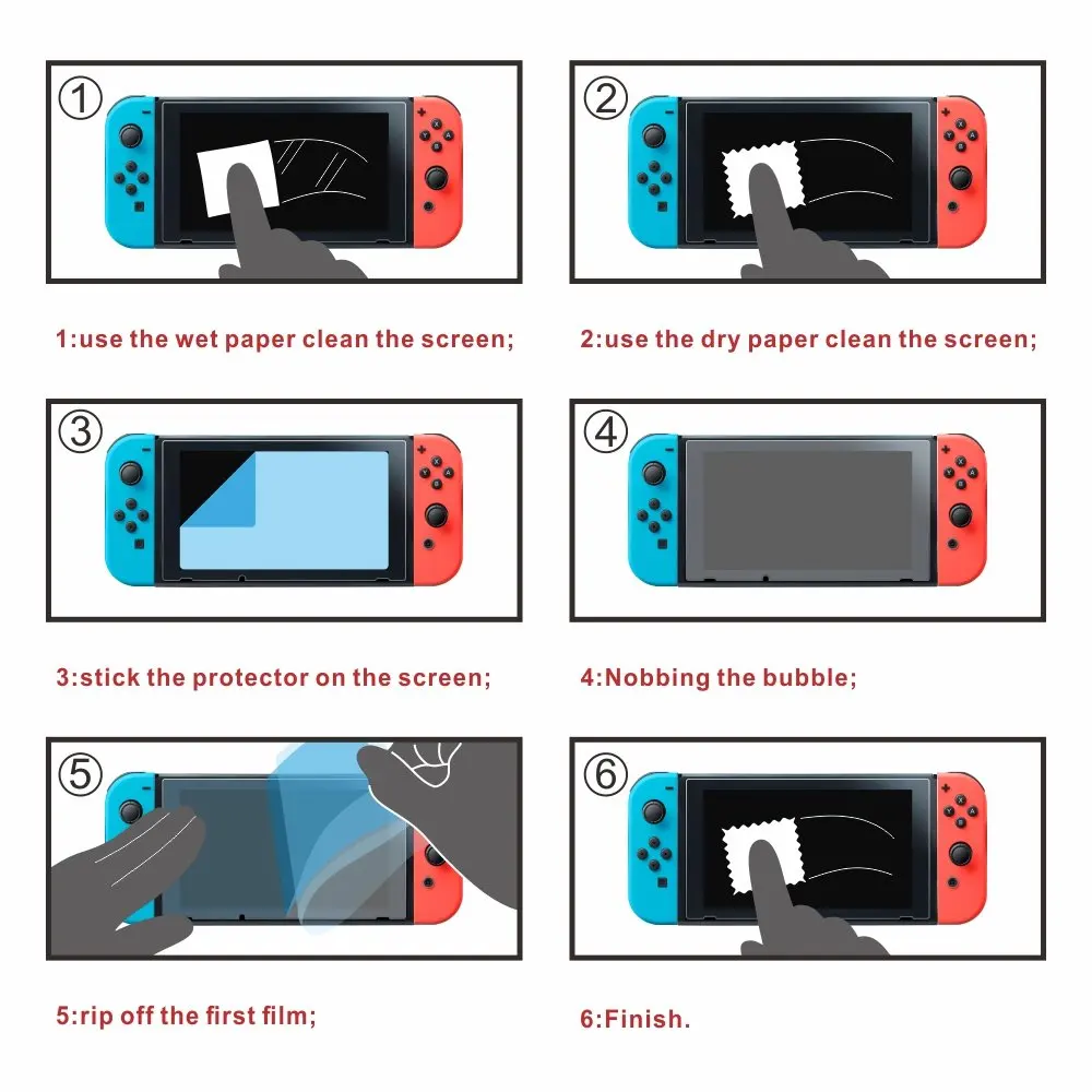 Premium-Tempered-Glass-Screen-Protector-For-Nintend-Switch-Glass-Screen-Protector-with-2pcs-Thumbsticks-Caps-For