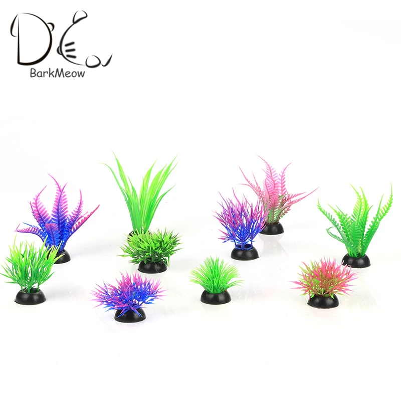 

BarkMeow 4~9cm Simulation Aquatic Plants Fish Tank Aquariums Landscape Microcosmic Decorate TPC Underwater Accessories BMCS