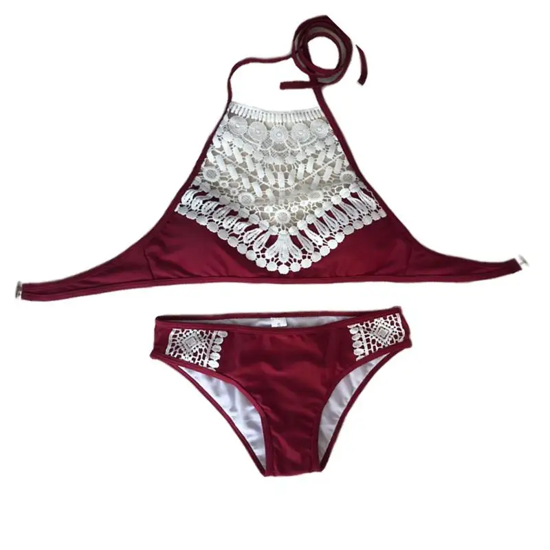 Womens Sexy Bikini Set Padded Bra Beautiful Lace Two Piece Swimsuit