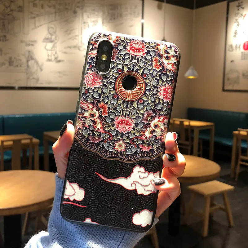 

Mi9 SE 3D Flower Emboss Cover For XiaoMi Mi 9 Mi 8 SE Lite Mix 3 2S Case for xiaomi mi 9 8 SE Back Shell Cute Pattern Phone Case
