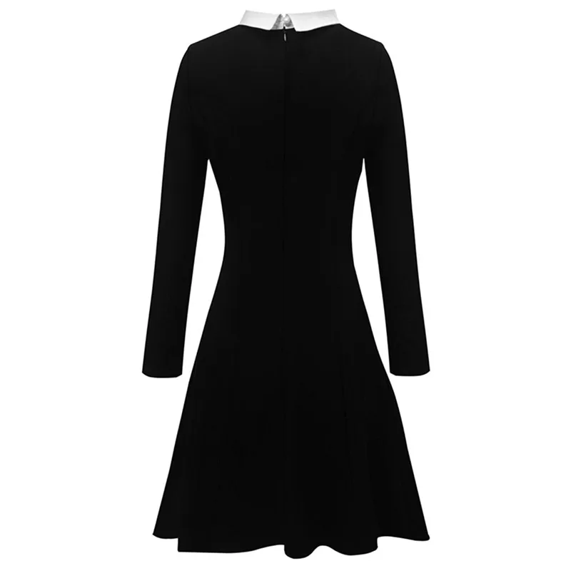 Women Vintage Retro Tunic Slim Elegant Formal Work Office Business Pleated A-line Classic Black Skater A-Line Party Dress Suit Women Vintage Retro Tunic Slim Elegant Formal Work Office Business Pleated A-line Classic Black Skater A-Line Party Dress Suit