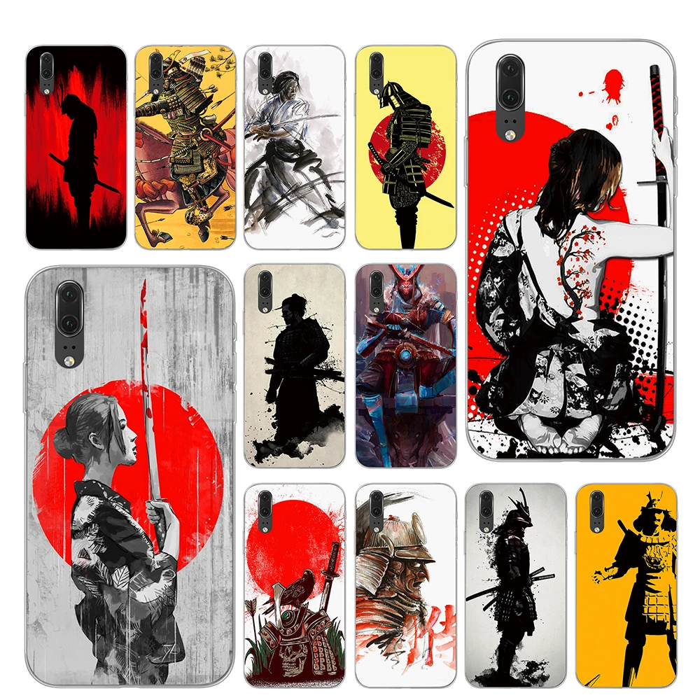 

Japanese Anime Samurai ninja Phone Case for Huawei P30 P20 P10 Mate 10 20 Pro Lite Cover