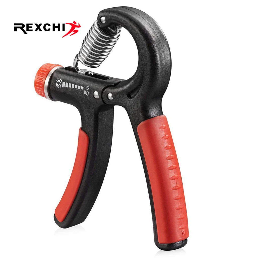 

REXCHI 5-60Kg Gym Fitness Hand Grip Men Adjustable Finger Heavy Exerciser Strength Muscle Recovery Heavy Hand Gripper Trainer