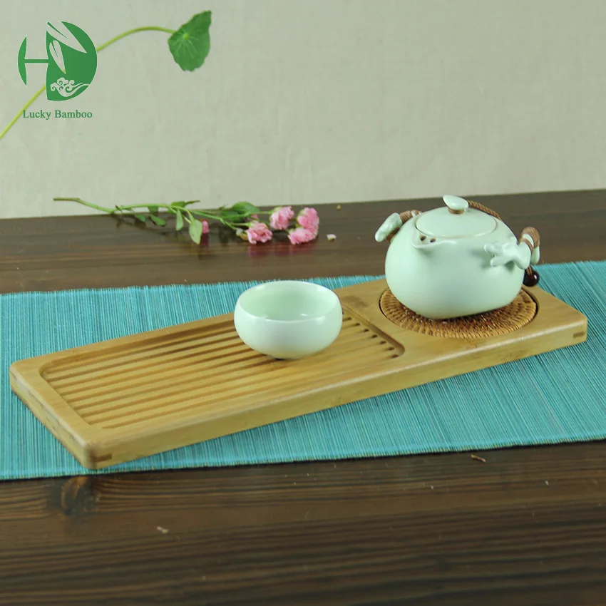 

Six styles bamboo tea tray handmade wooden plate with mat for Chinese tea set afternoon Kung fu tea cup storage vintage crafts