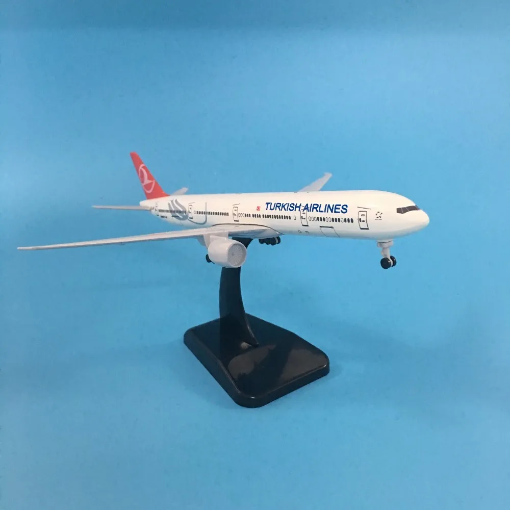 JASON TUTU Plane Model Airplane Model TURKISH Boeing B777 Aircraft Model 1:200 Diecast Metal 20cm Turkey Airplanes Plane Toy