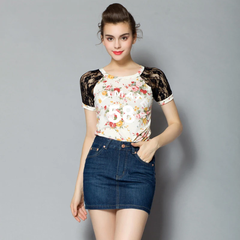 Women Summer High End Popular New Trend Mini Length Denim Skirts Slim Woman Sexy Pencil Jeans