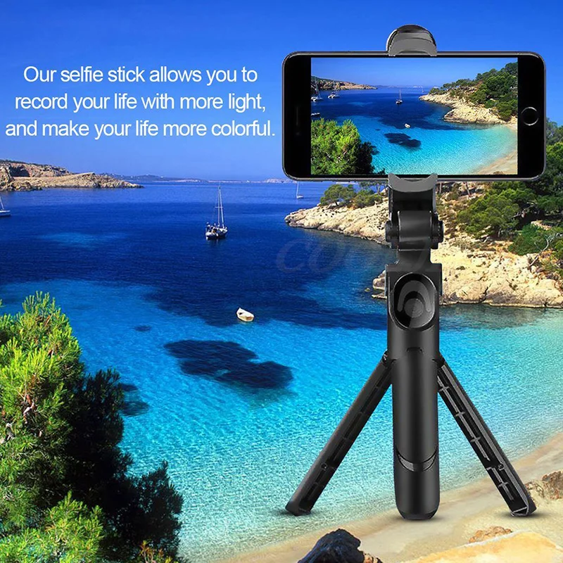 

Mini Wireless Bluetooth Selfie Stick For iPhone X 7 8 6s Plus Extendable Monopod With Remote For Samsung 3 in 1 Tripod