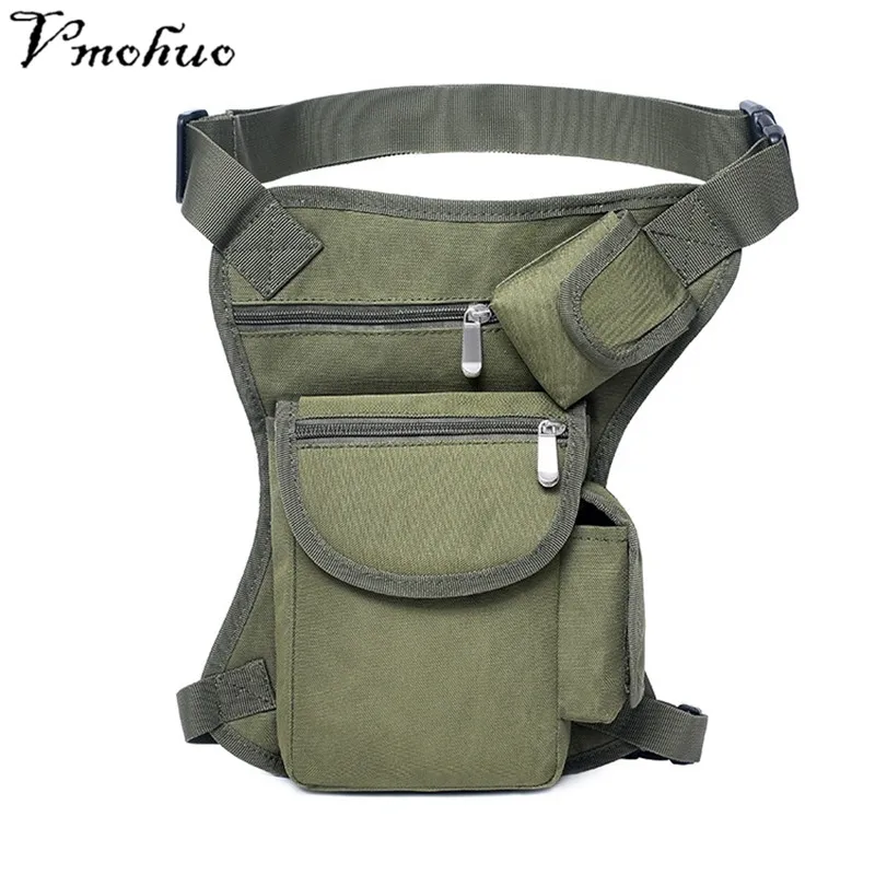 

VMOHUO High Quality Men Canvas drop waist bags Leg pack bag Men belt bicycle and motorcycle Money Belt Fanny pack For Work