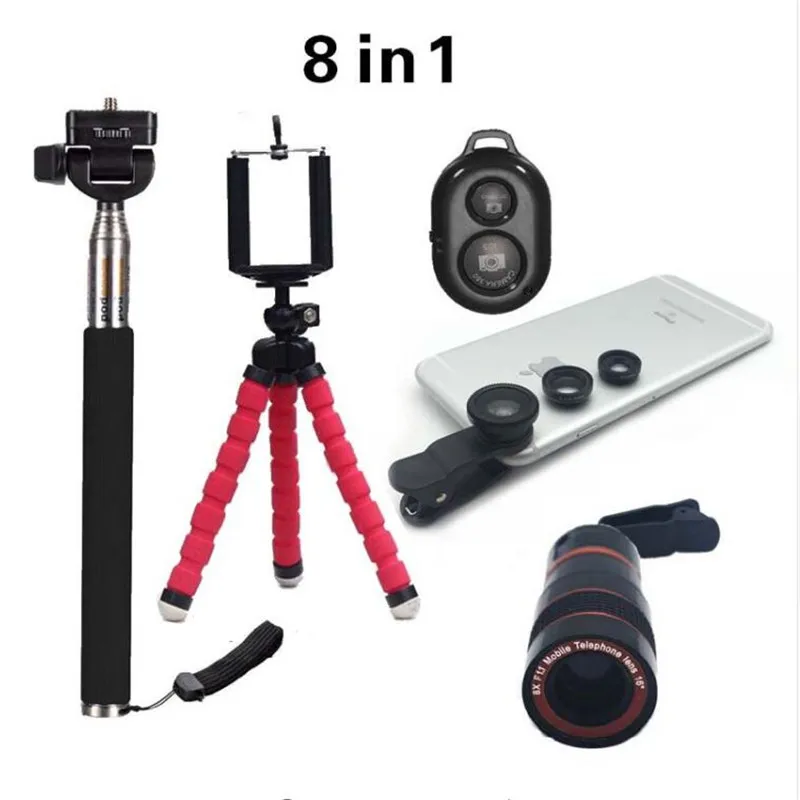 Комплект объективов для камеры телефона, 8X Объектив Телескопа для iPhone X XS Max 7 6s 6 Plus, макрообъектив для huawei P20 Lite Lentes для Xiaomi Mi 8