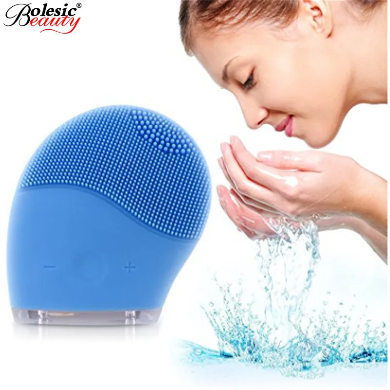 Electric Face Cleanser Vibrate Waterproof Silicone Cleansing Brush
