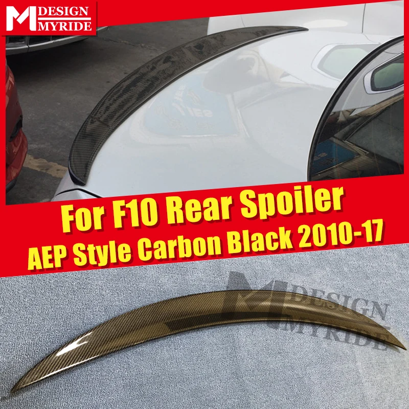 

F10 Spoiler stem Wing AEP style Carbon Fiber Tail Fit For F10 520i 525i 528i 530i 535i 550 rear diffuser stem Spoiler 2010-2017