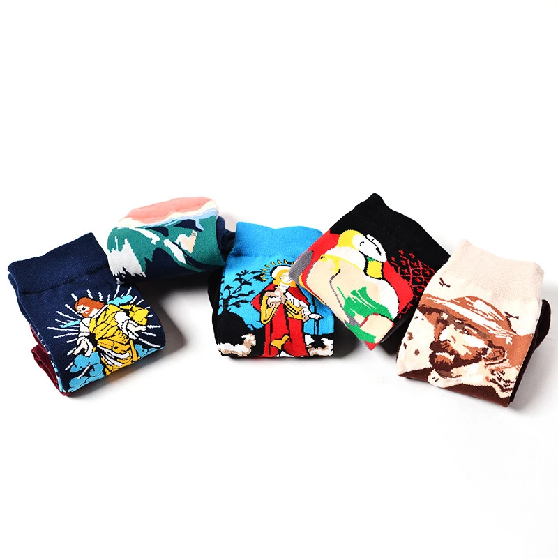 Socks Funny Retro Art Painting Character Pattern for Women Men ox Calcetines Van Gogh Socks paragraph abstract art oil painting Socks Funny Retro Art Painting Character Pattern for Women Men ox Calcetines Van Gogh Socks paragraph abstract art oil painting