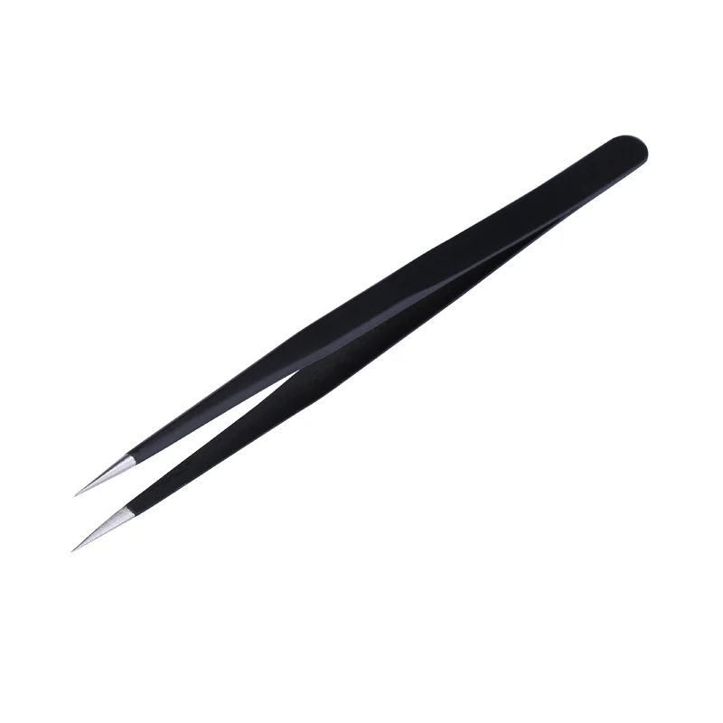 Tweezer tool ESD anti static tweezers 2pcs/set anti-static tweezers pointed curved tweezers pinzas pinzetta electrician phone repair tools