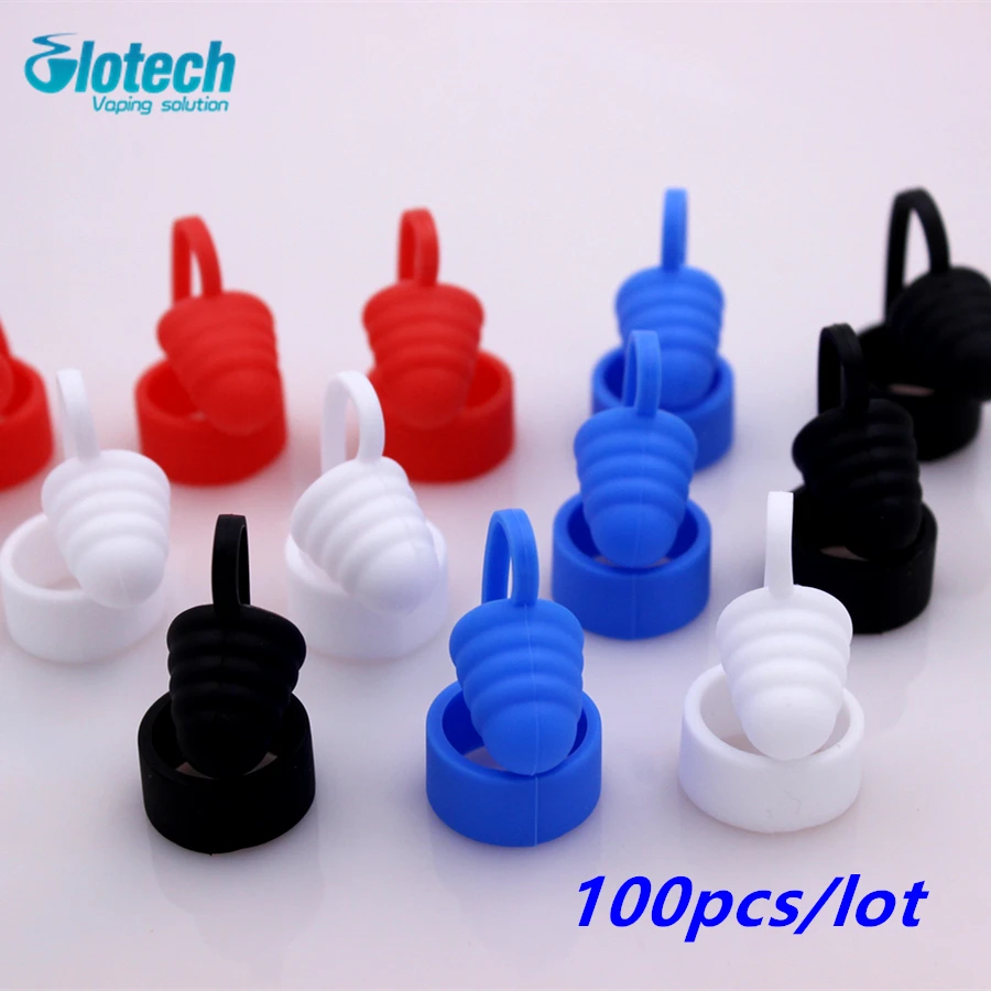 Glotech 100pcs/lot Silicone rubber Atomizer Dust Cap for E Cigarette