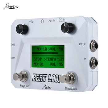 

Rowin BEAT LOOP Loop Recording Guitar Effect Pedal Looper Max. 50min Recording Time Built-in 40 Drum Sounds