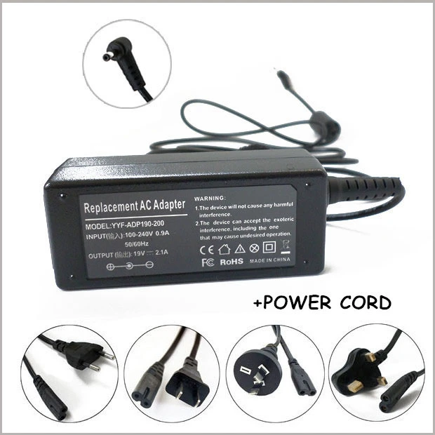Adaptador de CA de 40W para portátil, cargador para Mini Eee PC de 19V, 2,5x0,7mm, 1015PE, 1015PN, 1015PEM|laptop charger|charger for notebook19v 2.1a ac adapter - AliExpress