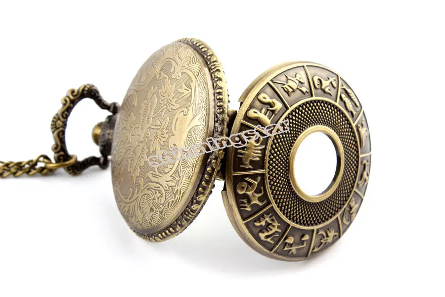 12 созвездий дизайн Викторианский стиль винтажные карманные часы Австралия Карта Кварцевые женские карманные часы с узором с брелоком ожерелье цепь