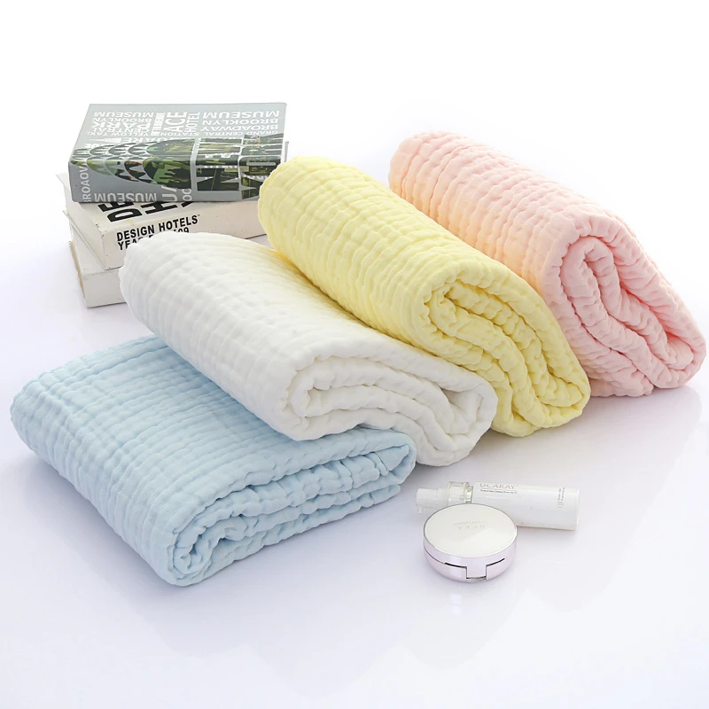  Six-Layer Baby Bathing Towel Soft Washing Gauze Saliva Towel for Infant Solid Newborn Handkerchief 