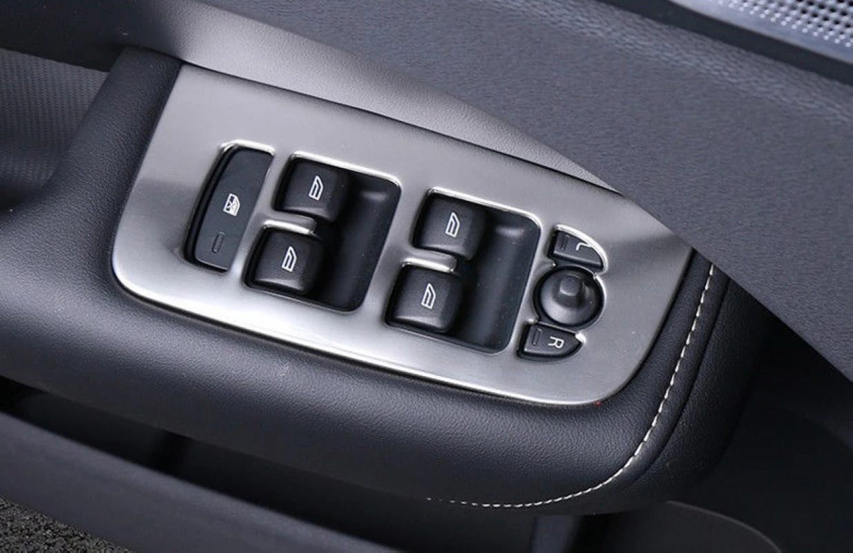 1set Steel Interior Door Window Lift Regulator Cover Trim for Volvo XC60 2018