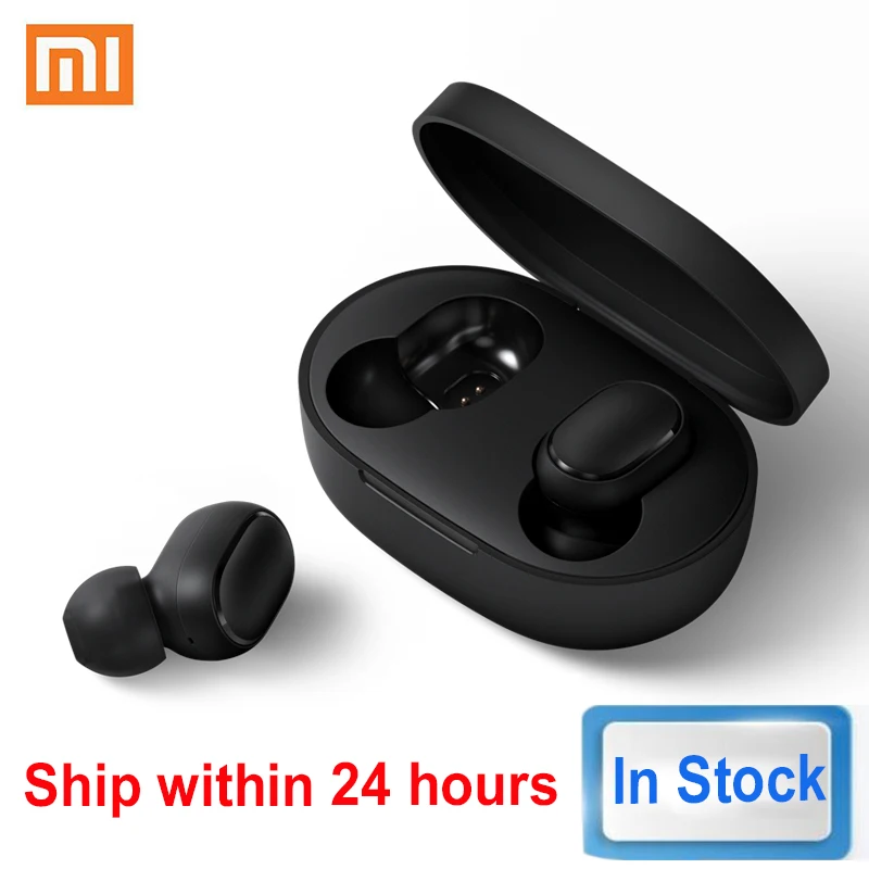 Original Xiaomi Redmi Airdots TWS auricular Bluetooth Estéreo bajo BT 5,0 Eeadphones con micrófono de manos libres auriculares AI Control