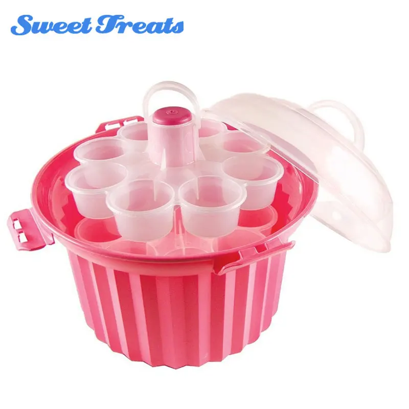 

Sweettreats Cupcake Carrier Holds Up to 24 Cupcakes , Stacking Cupcake Storage Container Cake Preservation Box Kitchen Cake Tool