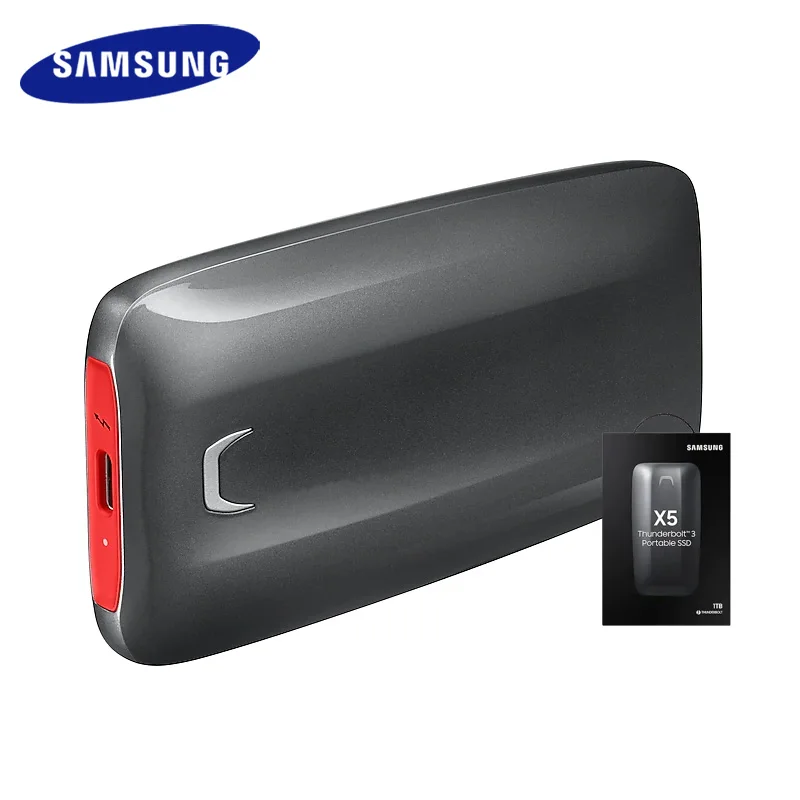 Samsung SSD Внешний X5 2 ТБ 1 500 Гб внешний твердотельный жесткий диск Thunderbolt 3 (40 Гбит/с) и