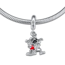 Подходит для Pandora шармы браслеты мышь и друзья Висячие бусины стерлингового серебра 925-ювелирные изделия