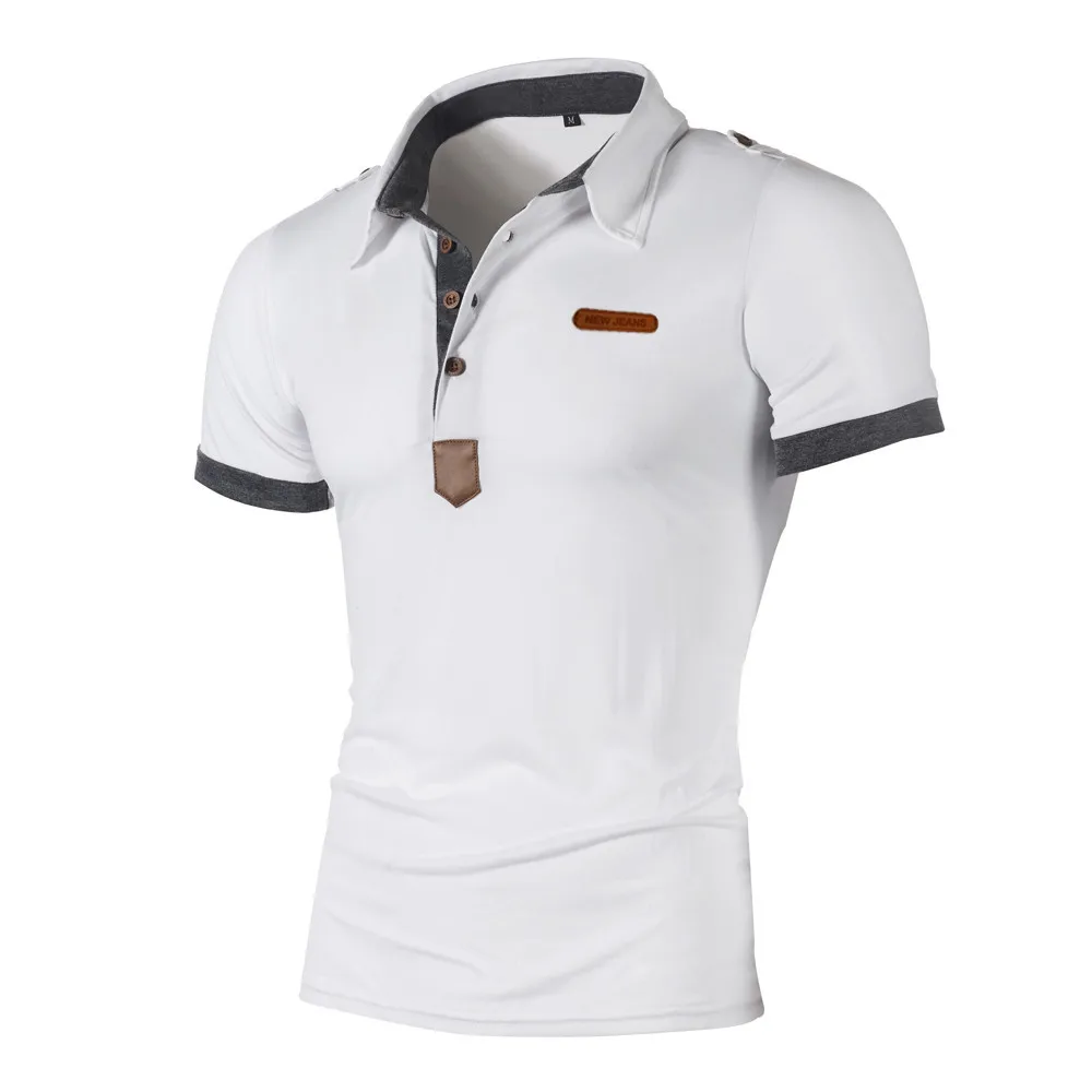 

2019 Fashion T Shirt Men Casual Slim Short Sleeve Men's TShirt Tops Tee Gary White Plus Size Men T-Shirt Streetwear Shirts#H35