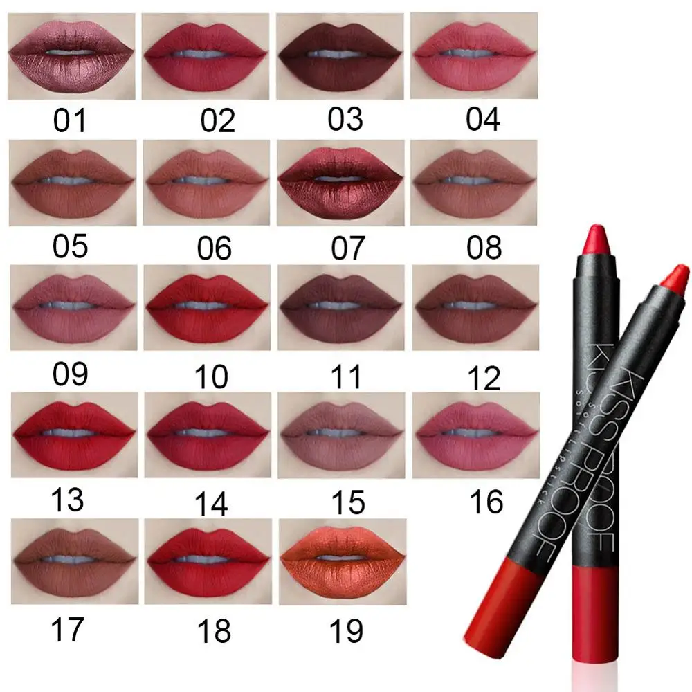 

MENOW Matte Kissproof Lipstick Makeup Long Lasting Effect Powdery Matte Soft Lipsticks Cosmetic Tool Drop Ship