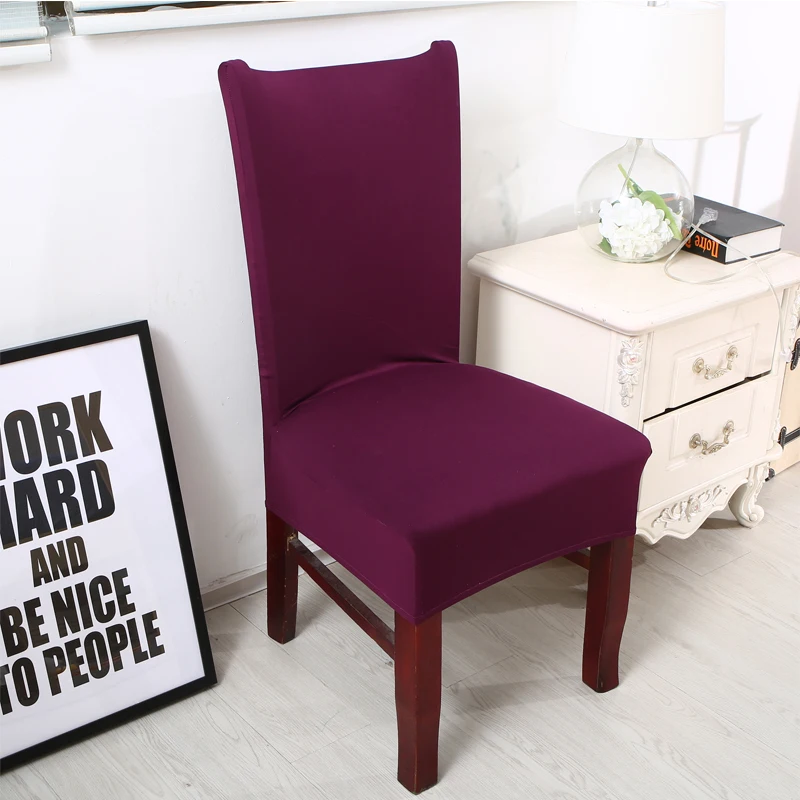 

Solid color Removable Chair Cover Stretch Elastic Slipcovers Restaurant For Weddings Banquet Folding Hotel Chair Covering