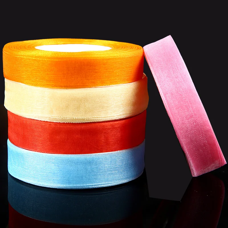 

CNCRAFT 1 " 2.5cm 25mm (10 yards/) Organza Ribbon Wholesale gift wrapping decoration Christmas ribbons