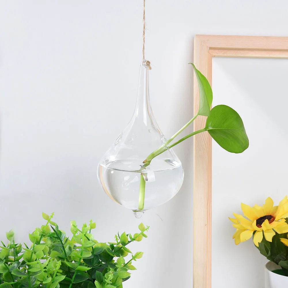 Hanging Clear Glass Ball Vase Flower Plant Pot Bottle Terrarium Container Decor Wedding Diamond Style Festive L4 | Дом и сад
