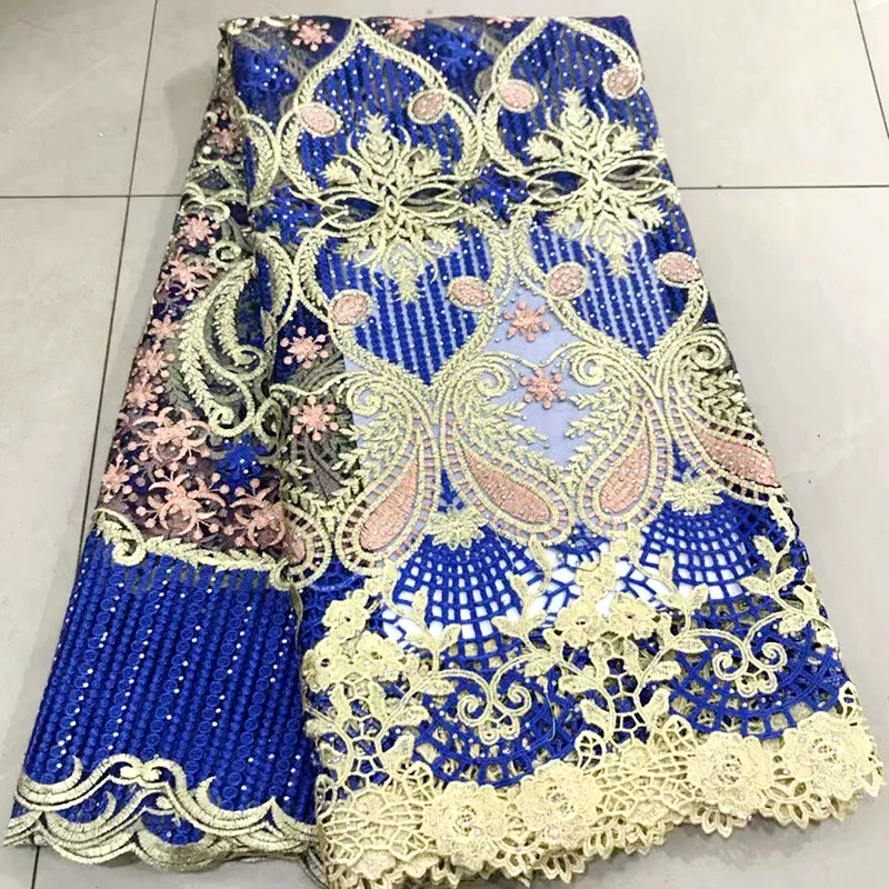 

Latest African Lace Fabric 2019 Pink Bridal Lace Fabric High Quality Embroidery Tulle Lace Fabric For Nigerian Wedding