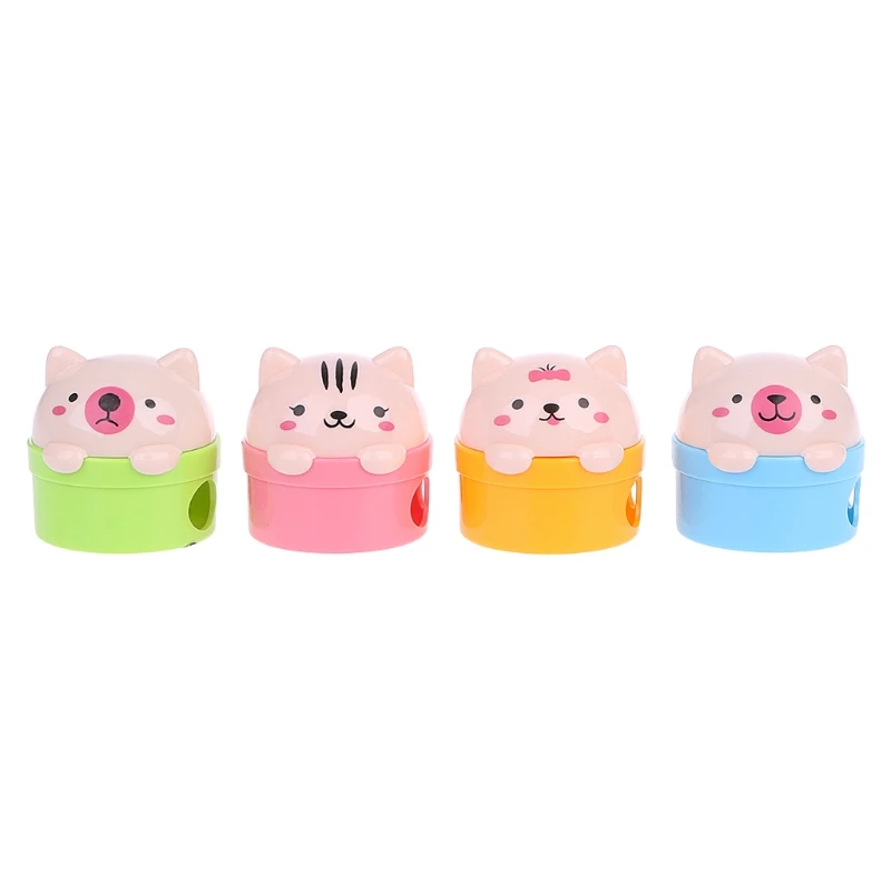

Creative Cat and Bear Plastic Pencil Sharpener Kids School Supplies Stationery