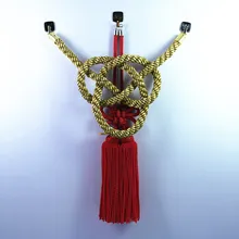 Один комплект JP соединительная планка производство автомобиля Золотой Кин TSUNA веревка и красный FUSA KIKU узлы для автомобиля зеркало заднего вида