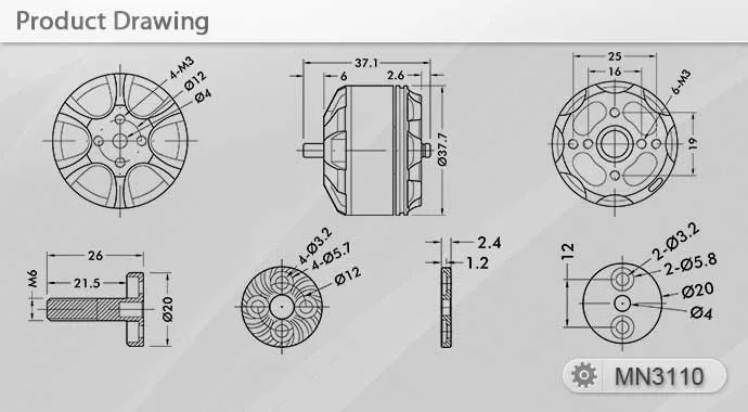 Т-Мотор Горячая бесщеточный двигатель MN3110 KV470 для мультироторного вертолета квадрокоптера вертолета гексакоптера