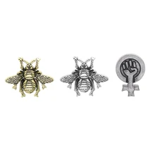 Alfileres y broches de moda para mujeres Vintage Linda abeja mosca insectos mano broche niños niña Ropa Accesorios solapa Pin joyería